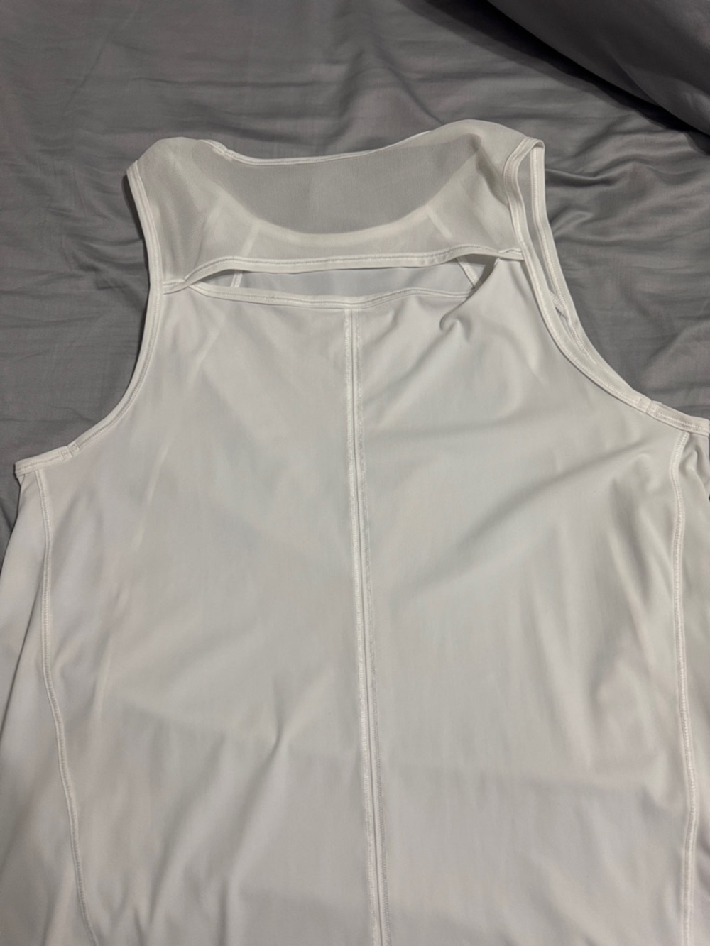 lululemon athletica White Mesh-Back Performance Tank